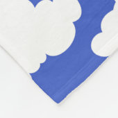 曇り青空白雲夢見る雲 フリースブランケット (角)