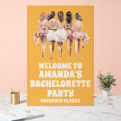 曇り黄色のアクリルバチェロレッテウェルカムサイン アクリルサイン (ウェディング)