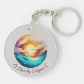 曇りEclipseアクリルキーチェーン キーホルダー (裏面)