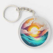 曇りEclipseアクリルキーチェーン キーホルダー (正面)