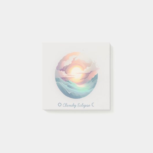 曇りEclipseロゴメモ ポストイット (正面)