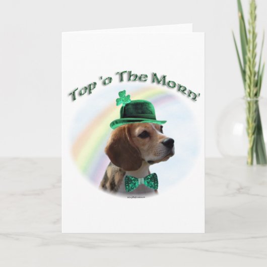 曉のビーグル犬の上 シーズンカード (正面)