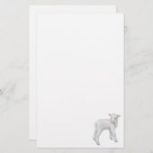 曖昧で小さい子ヒツジの文房具 便箋 (正面/裏面)