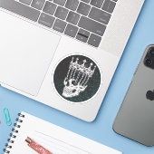 曖昧なディスクゴルフスカルバスケットシール シール (ノートパソコンとiPhone)