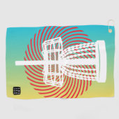 曖昧なディスクゴルフディスクバッグタオル ゴルフタオル (横)