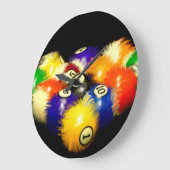 曖昧なビリヤードの柱時計 ラージ壁時計 (傾斜)