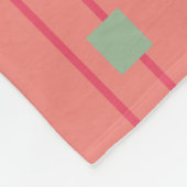 曖昧なピンクのヒョウ フリースブランケット (角)