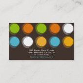 曖昧な汚点色の点のレトロの破裂音のおもしろいのプロフィールカード 名刺 (裏面)