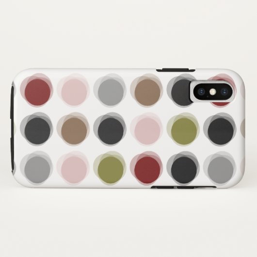 曖昧な点カラフルなレトロのモダンなパターン電話箱 Case-Mate iPhoneケース (裏面(横))