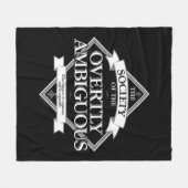 曖昧な社会 フリースブランケット (正面(横))