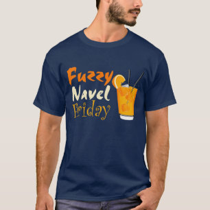 曖昧な臍の金曜日のグラフィックのティー Tシャツ
