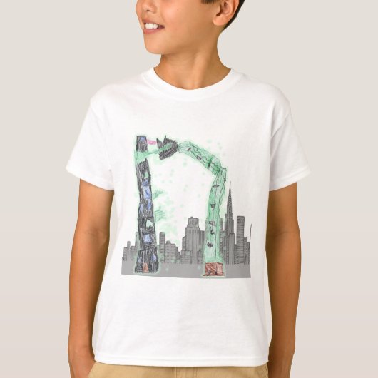 曖昧な超Express®みみずのGzillaのサイの子供 Tシャツ (正面)