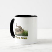 曖昧なExpress®モダンなガズデンの旗の白黒 マグカップ (正面左)