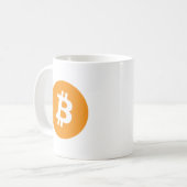 曖昧なExpress® Bitcoinのオリジナルのロゴ コーヒーマグカップ (正面左)