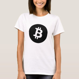 曖昧なExpress® Bitcoinの黒いロゴの黒W Tシャツ