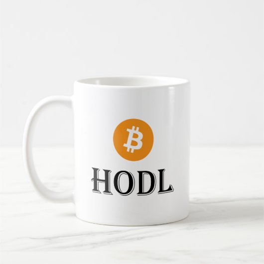 曖昧なExpress® HODL Bitcoin コーヒーマグカップ (左)