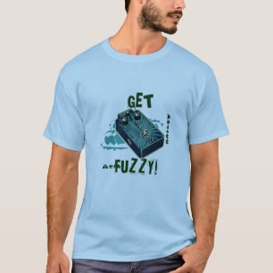 曖昧になって下さい! サイケデリックなけばのギターのペダルの青い水 Tシャツ