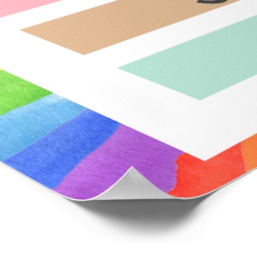 曜日のカラフル ポスター (角)