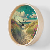 曜日オンビーチ編集レトロルック 壁時計 (傾斜)