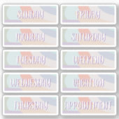 曜日ボホステッカーシート シール (正面)