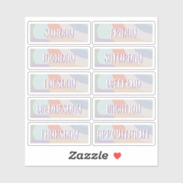 曜日ボホステッカーシート シール