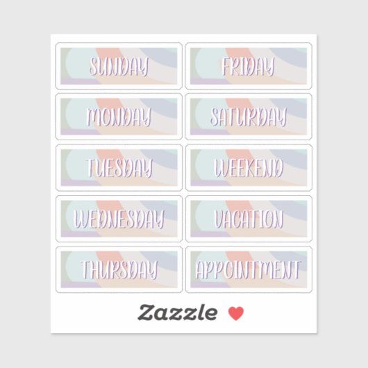 曜日ボホステッカーシート シール (シート)