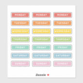 曜日 シール (シート)