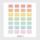 曜日 シール (シート)