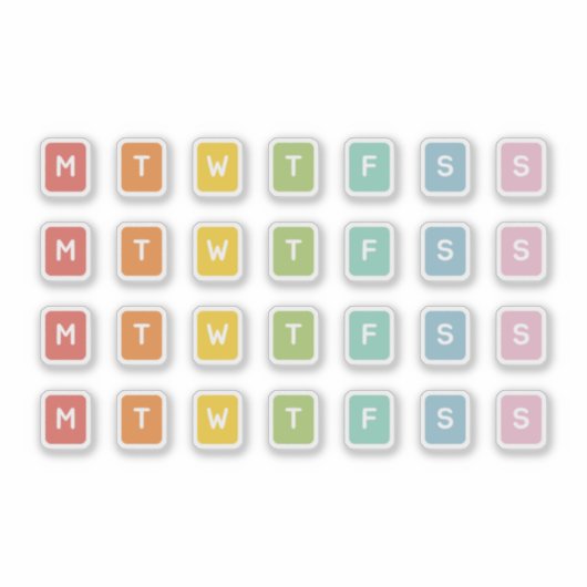 曜日 シール (正面)