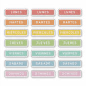 曜日(スペインの) シール (正面)