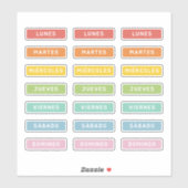 曜日(スペインの) シール (シート)