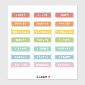 曜日(スペインの) シール