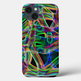 曲がったカラフルテープ，エンボスでハイライト iPhone 13ケース