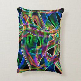 曲がったカラフルテープ，レリーフ、 浮き彫りでハイライト アクセントクッション