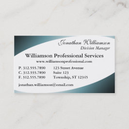 曲がったコーナーブルー名刺 名刺