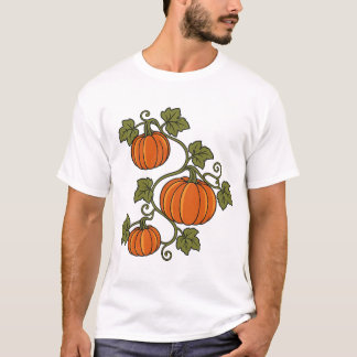 曲がったツイングの上の3つのカボチャ Tシャツ