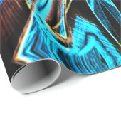 曲がったテープは青と赤の溝 ラッピングペーパー (ロールコーナー)