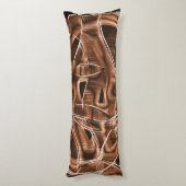 曲がったテープ、茶色の切り出し(レリーフ、 浮き彫りとオーバーラップ) ボディピロー (裏面 (縦))
