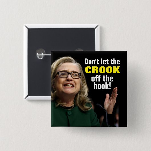 曲がったヒラリー-オフフックの状態の屈折を許可しないで下さい 缶バッジ (正面&裏面)