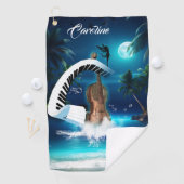 曲がったピアノを持つスチームパンクのバイオリン ゴルフタオル (インサイチュ)