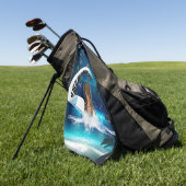 曲がったピアノを持つスチームパンクのバイオリン ゴルフタオル (グリーン)