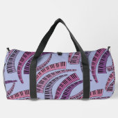 曲がったピアノ鍵パターン ダッフルバッグ (裏面)