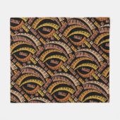 曲がったピアノ鍵フリースブランケット フリースブランケット (正面(横))