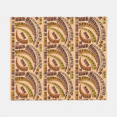 曲がったピアノ鍵フリースブランケット フリースブランケット (正面(横))