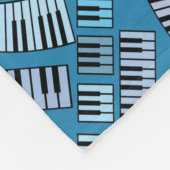 曲がったピアノ鍵フリースブランケット フリースブランケット (角)