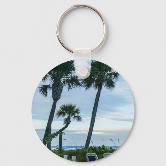 曲がったヤシの木 キーホルダー (正面)