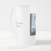 曲がったヤシの木 フロストグラスビールジョッキ (正面左)