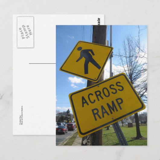 曲がった兆候 ポストカード (正面/裏面)