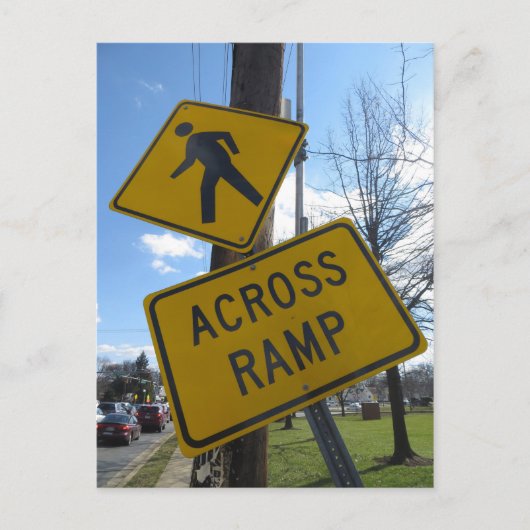 曲がった兆候 ポストカード (正面)