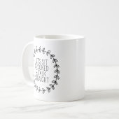 曲がった及び話のまっすぐなマグを坐らせよう コーヒーマグカップ (正面左)